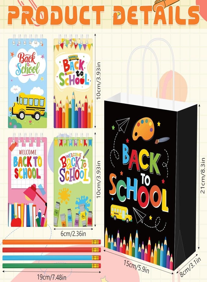 Kolldenn 84Pcs Back to School Stationery Set First Day of School Party Favors Welcome Gifts Bag Include 28 Mini Notebook 28 Pencil 28 Gift Bag for Classroom Gifts Goodie Bags Fillers Party Favors - Image 2
